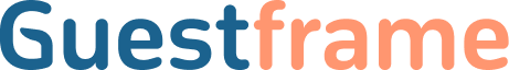 Logo Guestframe Schriftzug Blau